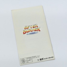 AFTER BURNER COMPLETE Super 32X 32 X Mega Drive Sega 1114 md