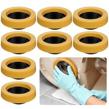 8 Pcs Thick Toilet Wax Rings, Extra Thick Wax Gasket Seal for 3 4 Inch Drai...