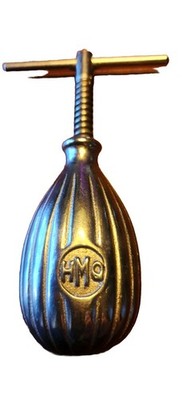 Vintage 1940's HMQ Hand Held Metal T-Bar Screw Nut Cracker T Handle.