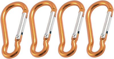 4 x Reise Goldfarben Feder Beladen Tor 5mm Durchmesser Karabiner-Clip Haken DE d