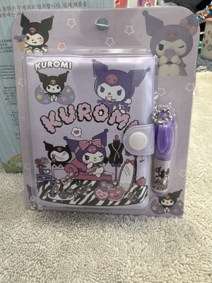 Sanrio Kuromi Purple Notebook With Keychain Pen And Snap Close