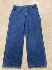 Dickies Carpenter Jeans Mens 34X30 Blue Denim Relaxed Fit Straight Utility NWT
