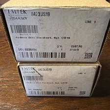 Set of 2 EMTEK 8423US19 Modern Disk Single Cylinder Deadbolt Flat Black Open Box