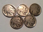 5 BUFFALO NICKELS   1916-S 1918 1918-S 1923-S 1925-S H-35