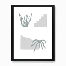 Desert Vibes Abstract Vi Art Print Framed Wall Art Poster Canvas Print Picture