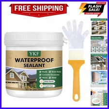 Transparent Waterproof Sealant 16 Oz, Clear Water-Based Invisible Leak Repair...