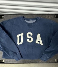 J. Galt Brandy Melville Navy Blue USA Crewneck Sweatshirt