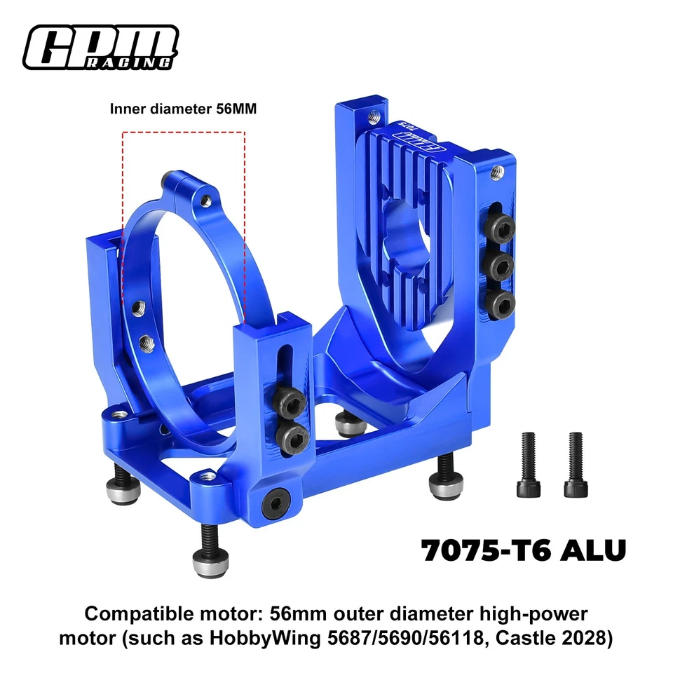 Base de motor de gran tamaño de aleación GPM 7075-T6 para TRAXXAS 1/6 Funco Pro Sand Car 8S XRT Foto 2 de 4