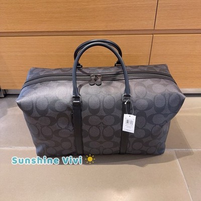 NWT Coach Trekker Bag 52 In Signature Canvas Gunmetal/Charcoal