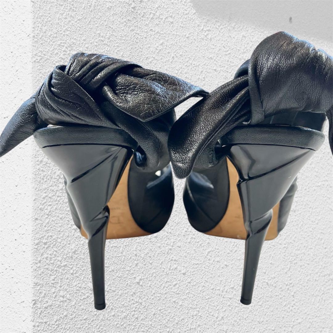 Christian Dior Pumps Heel Ribbon Leather Black EU34.5/US4.5 107319c thumbnail 9