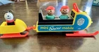 Vintage 1968 Little People Mini Snowmobile #705 Original Wood Ppl + dog