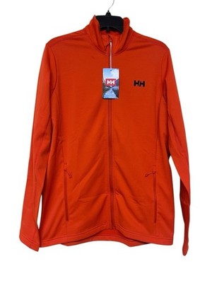 New Mens Helly Hansen Versalite Orange Full-Zip Fleece Jacket
