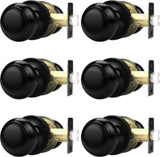 Probrico Interior Door Knob for Hallway, Blac...