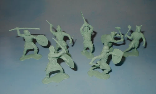 Vintage 1960s Marx Castle Play Set Non Brittle Flat Green 54mm Vikings