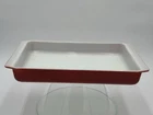 PYREX 933 Lasagna Pan Casserole Rust Burnt Orange Overnware Made in USA Vintage