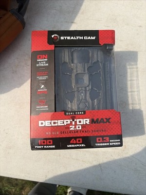 New Stealth Cam Deceptor Max 2.0 Cellular Trail Camera STC-DCPTRX2