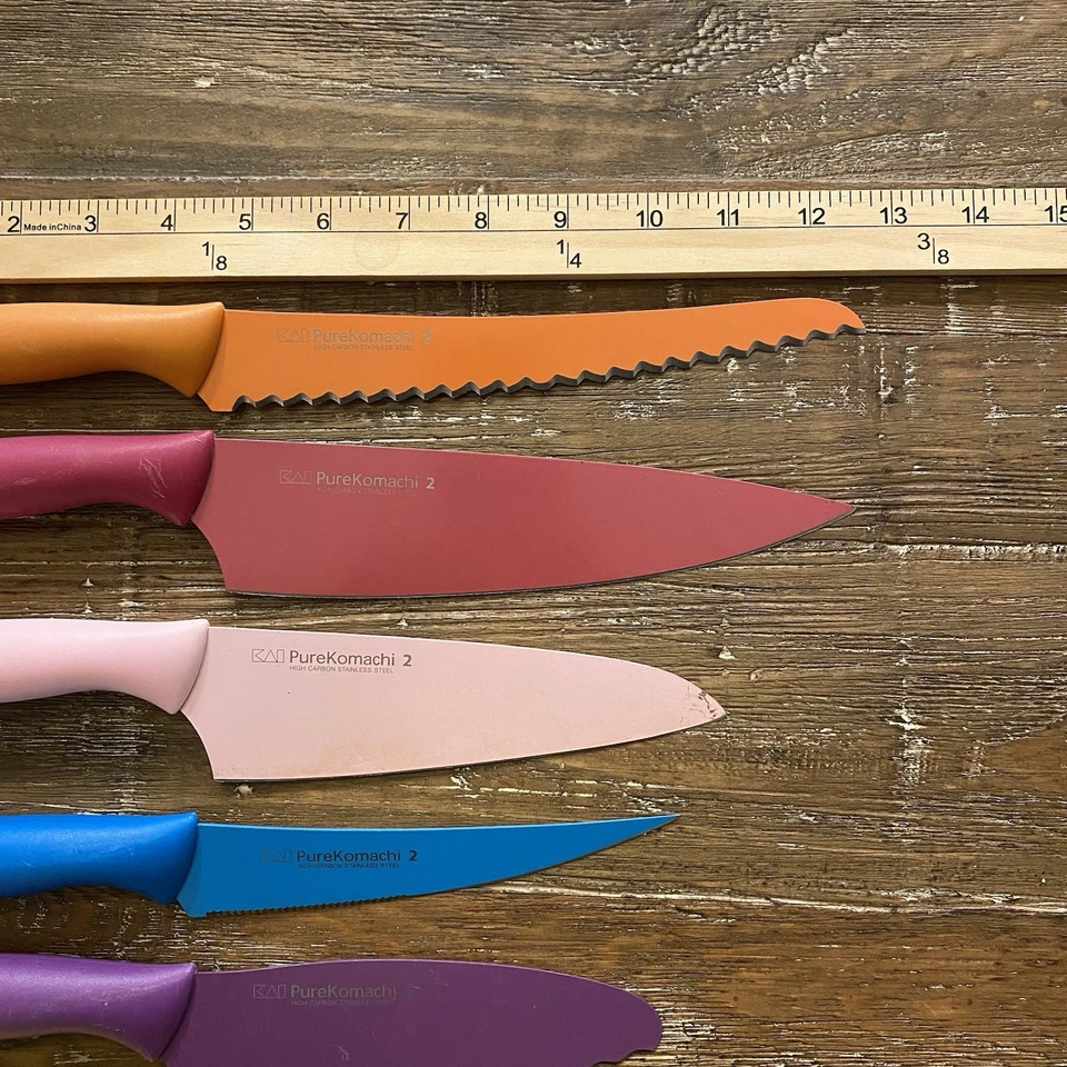 批量 (8) 刀套装 KAI Pure Komachi 2 - 涂层高碳不锈钢 — 第 3/4 张图片
