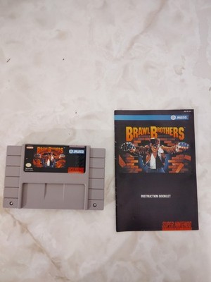 Brawl Brothers Nintendo SNES Game Cart + Manual  