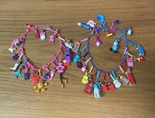 LOT OF 41 - Plastic Bell Clip On Vintage 80's NECKLACES CHARMS 1980's