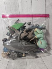 Mixed Toy Lot: Shark, Sea Turtle, Dinosaur,  fingerlings Figure