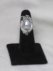 vintage sterling s ring G.A. 925 silver abalone size 7.5 jewelry art