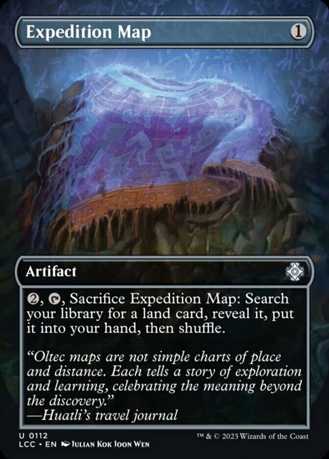 1x Expedition Map - Borderless MTG - Commander: The Lost Caverns of Ixalan - NM-