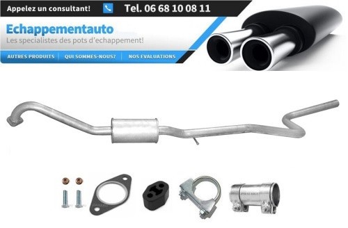 Silencieux central pour Ford Fiesta MK5 1.6 TDCi Berline avec hayon