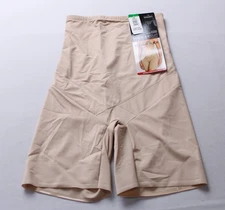 Miraclesuit Women's Solid Hi Waist Thigh Slimmer EJ3 Warm Beige Large NWT