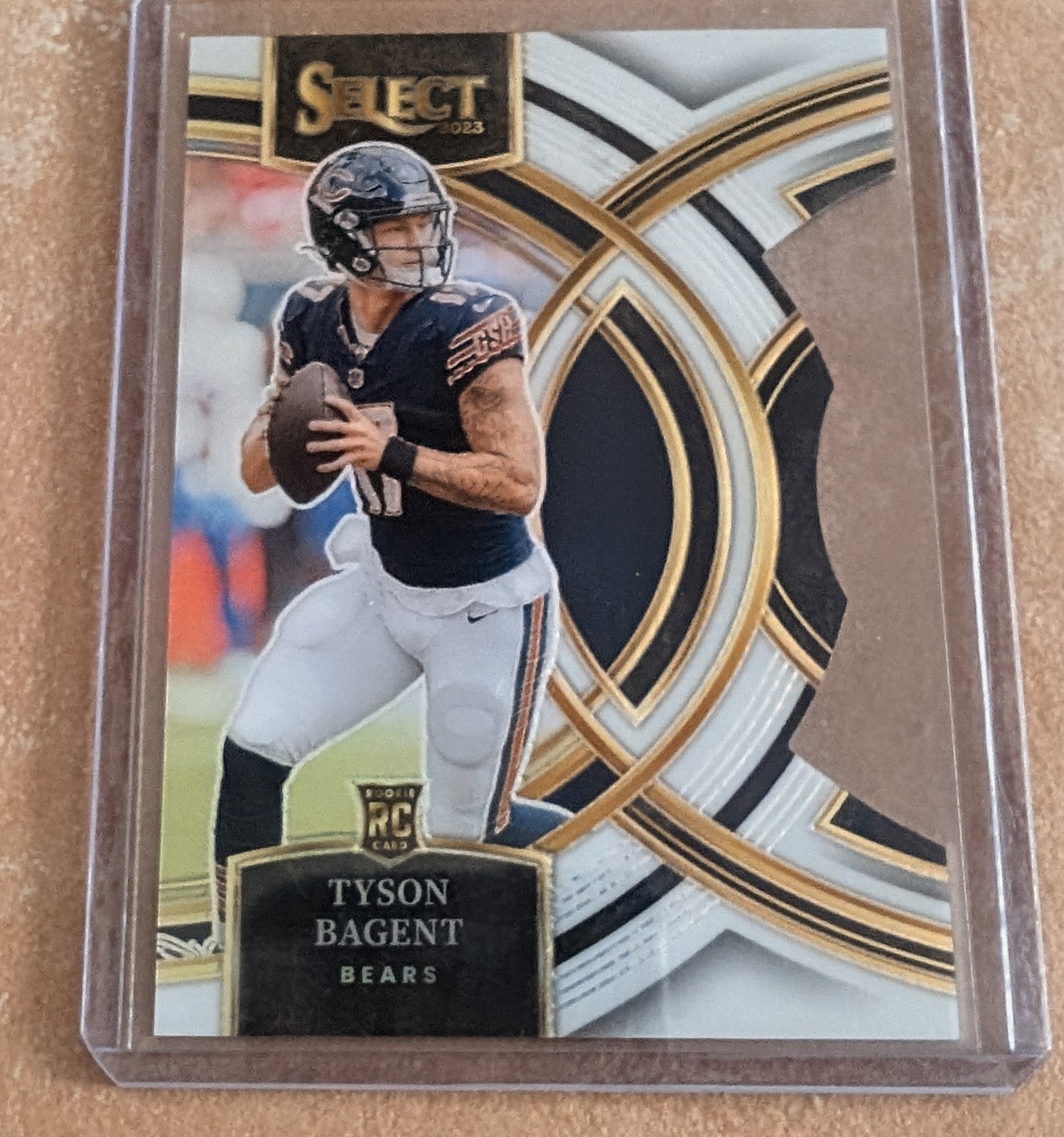 2023 Panini Select - Premier Level Tyson Bagent White Prizm Die-Cut /199 (RC)