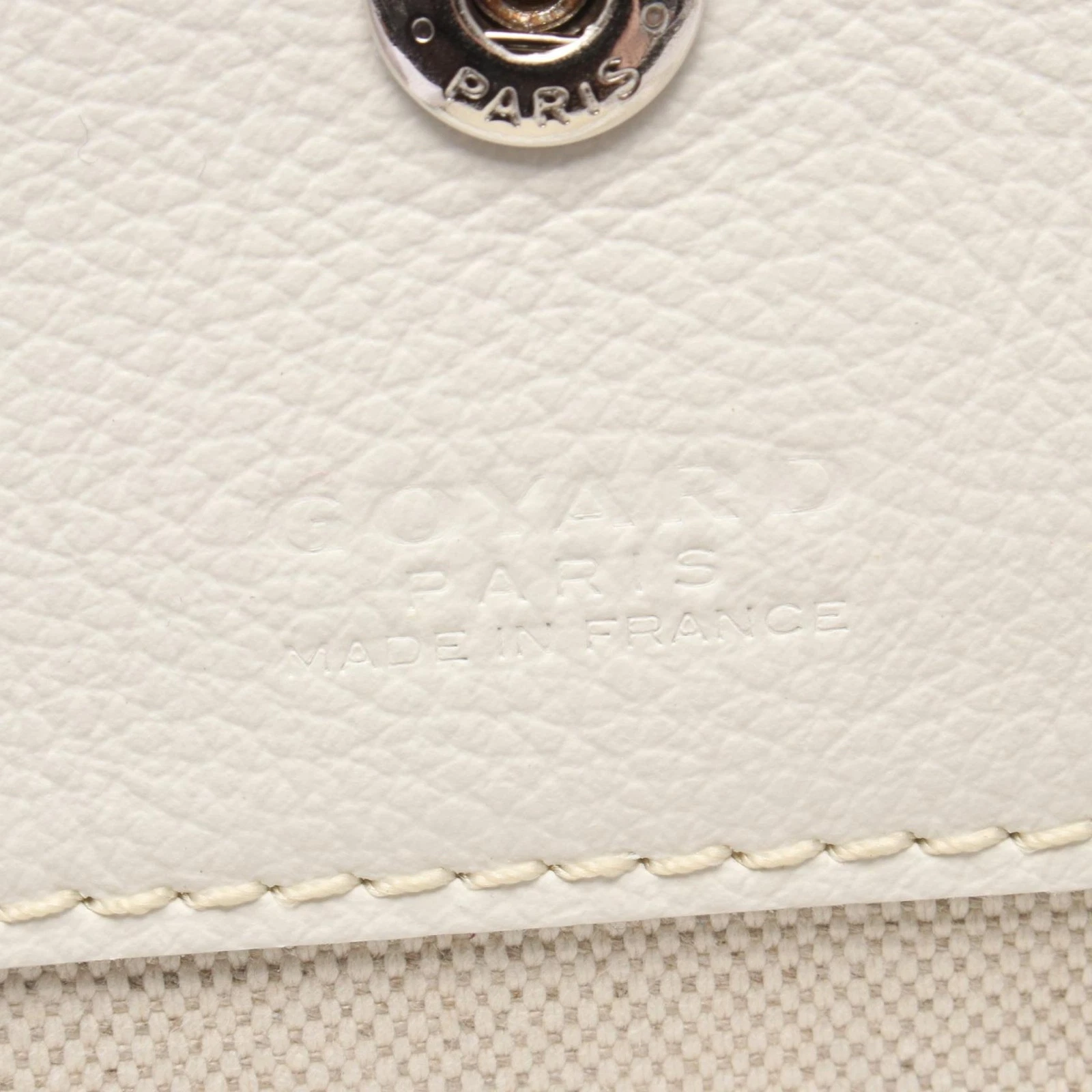 Borsa tote GOYARD Saint Louis PM AMA LOUIS PM tela pelle bianca usata