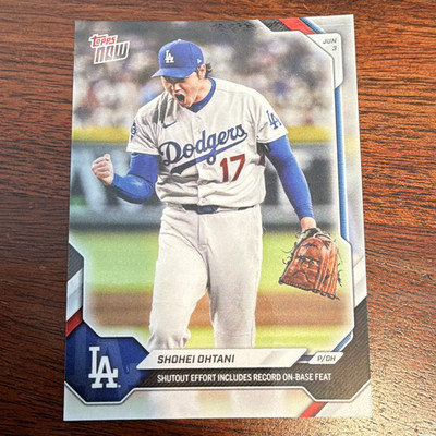 2026 Topps Now Shohei Ohtani Dodgers #285 Shutout & OB Record CARD IN HAND