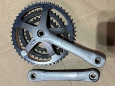 Vintage SR Sakae XCE TRIPLE Crank Set 175 mm Oval Tech Gray 48/38/28 Chainring