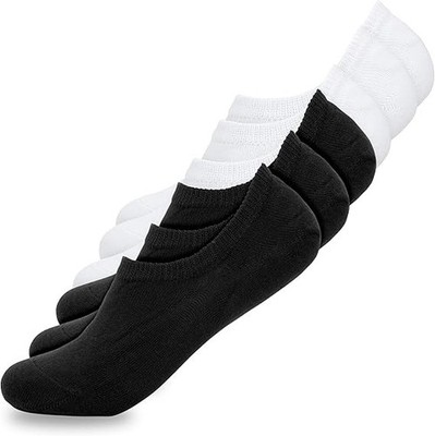 Füßlinge Socken aus Baumwolle 6 Paar, Anti-Schweiß-Streifen No Show Baesics