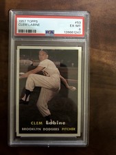 1957 Topps Clem Labine #53 PSA 6 “EX-MT” Brooklyn Dodgers “CENTERED” BEAUTY