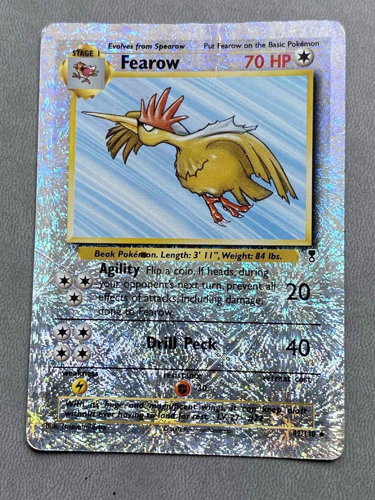 Pokemon Fearow 42/110 Legendary Collection Reverse Holo DAMAGED