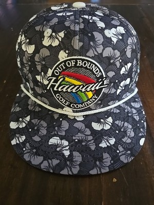 Rare Hawaii Warriors Rainbow Bows Out Of Bounds Ob Golf Hat Cap Snapback Rope