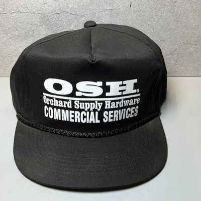 #ad VTG Orchard Supply Hardware Snapback Hat Black OSH Baseball Cap Rope NWOT New $18.95