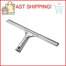 Unger Professional 12” Stainless Steel Window & Glass Cleaning Squeegee - Cleani