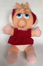Vtg 1987 Jim Henson Muppet Babies Miss Piggy Plush Christmas Holidays Stuffed