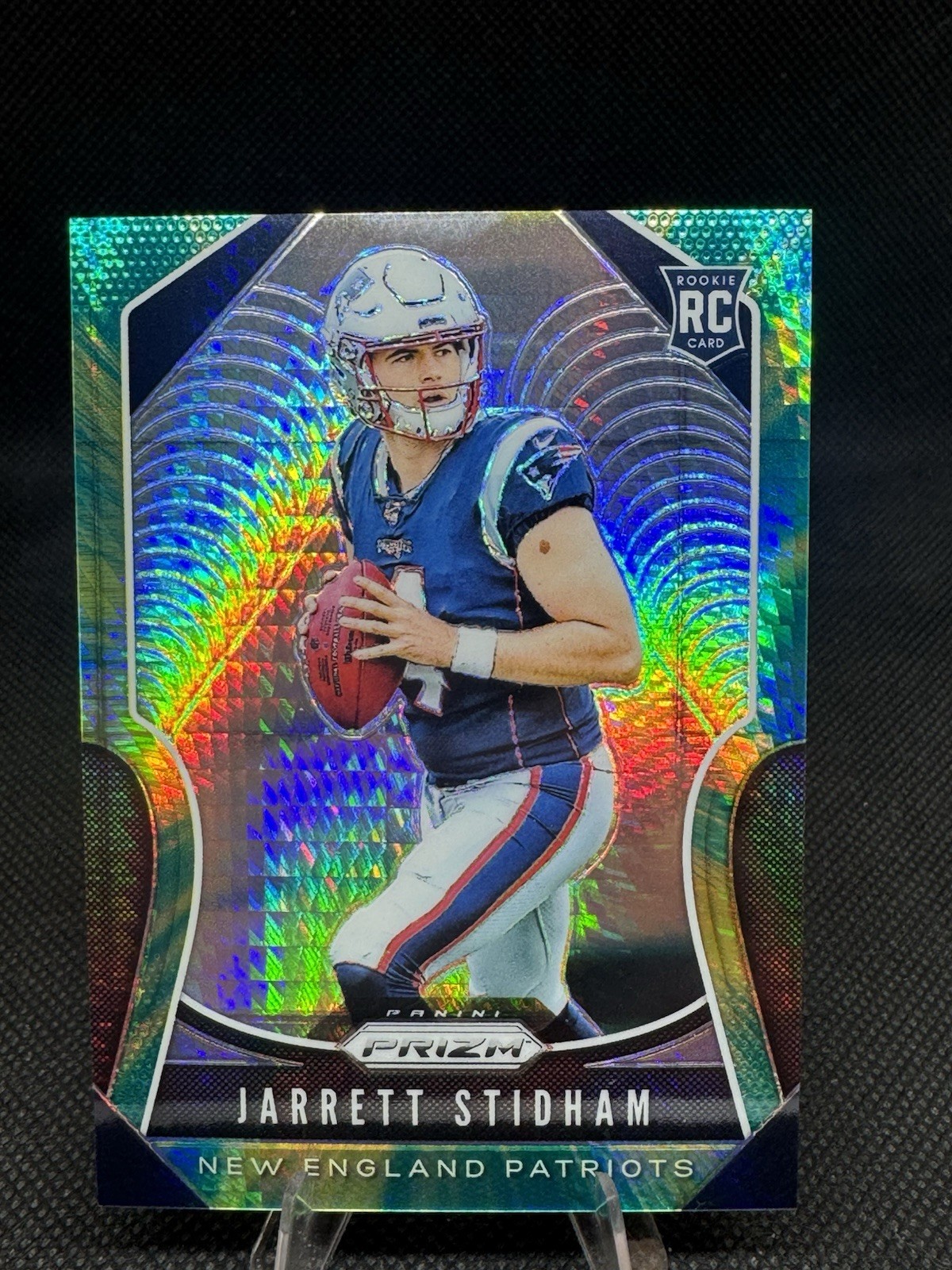 2019 Panini Prizm - Rookies Jarrett Stidham #308 Hyper Prizm /175 (RC) Numbered