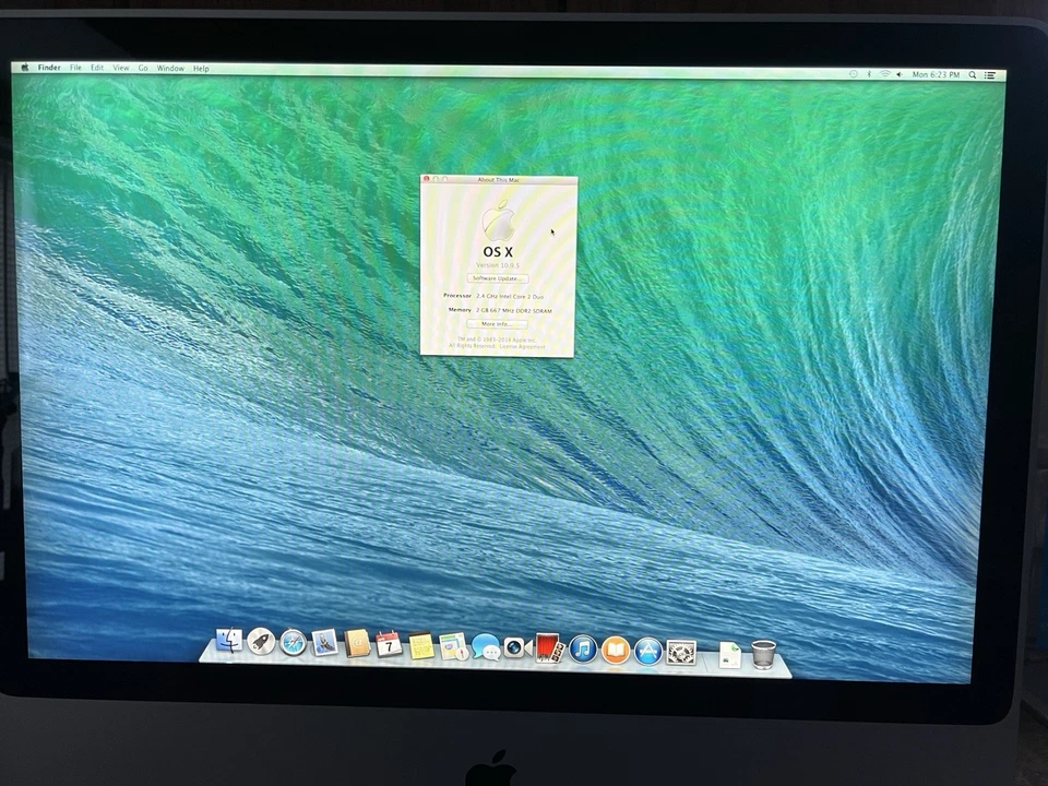 Apple iMac 24" A1225 Core 2 Duo 2.4Ghz 2GB 320GB HDD with mouse and keyboard - Image 2 of 4