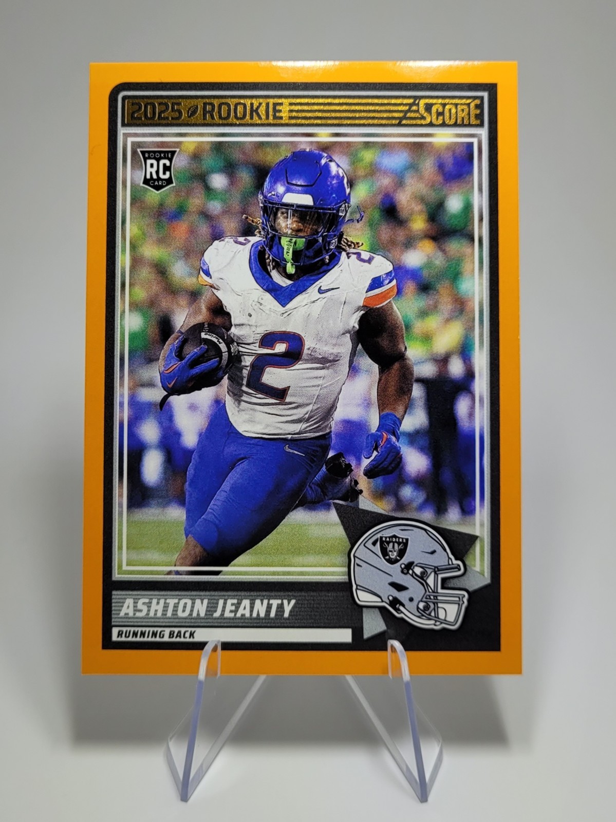 #14 Ashton Jeanty RC Rookies Orange Parallel Las Vegas Raiders 2025 Panini Score