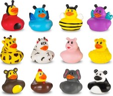 Rubber Ducks in Bulk 12 Pack Assortment Duckies Kids Baby Bath Shower Toys Jeep