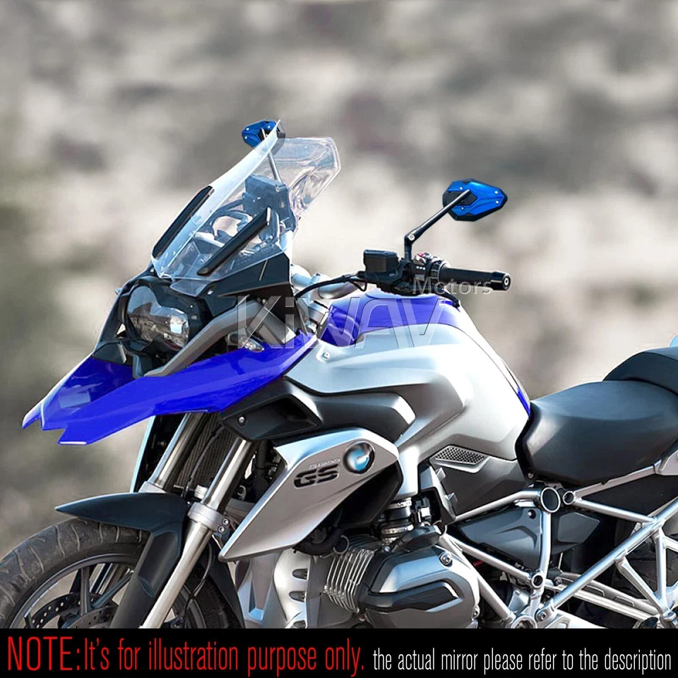 VAWiK ViperII Rear View Mirrors All Blue Emark 10mm 1.5p for BMW R nine T - Изображение 4 из 4