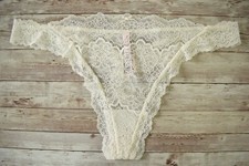 Victoria's Secret XXLARGE DREAM ANGELS LACE THONG PANTY White 