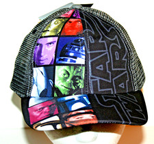 Star Wars Black  Gray Mesh Trucker Hat Baseball Cap New Kids OSFA Tags NOS 2013