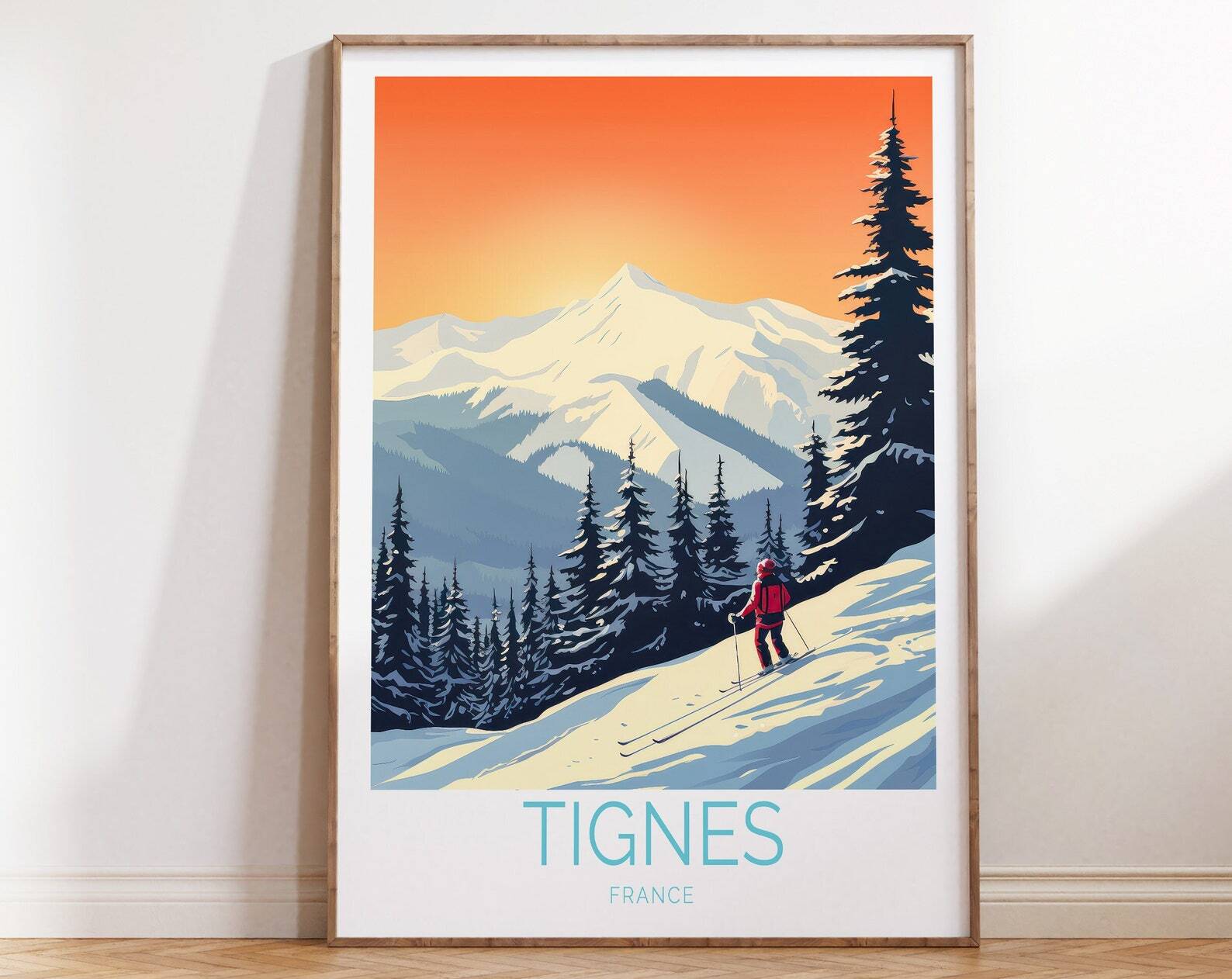 Tignes France Travel Poster Tignes France Poster Tignes France Travel Wall Art