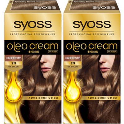 Scios Oleo Premium Gray Cover Hair Dye, 2N Sparkling Brown, 2EA