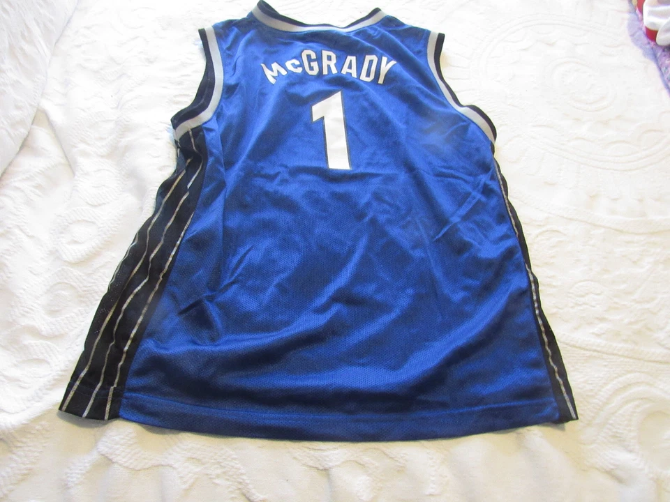 Camiseta deportiva de baloncesto Tracy McGrady, Orlando Magic #1 (Reebok) juvenil grande Foto 2 de 4