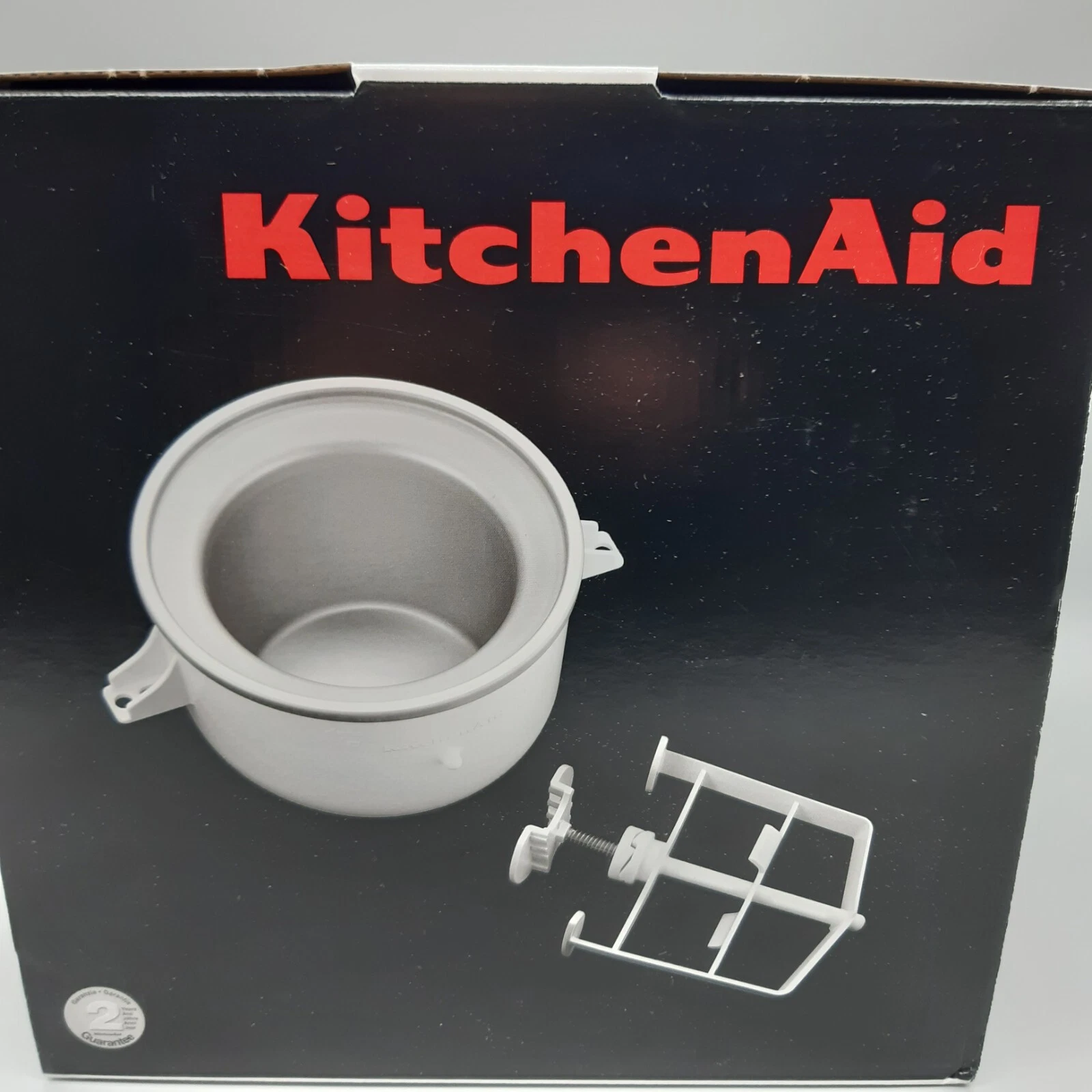Kitchen Aid 5KICA0WH Ice Cream Maker Accessory Ice Cream Maker for 1.9L, NEW!